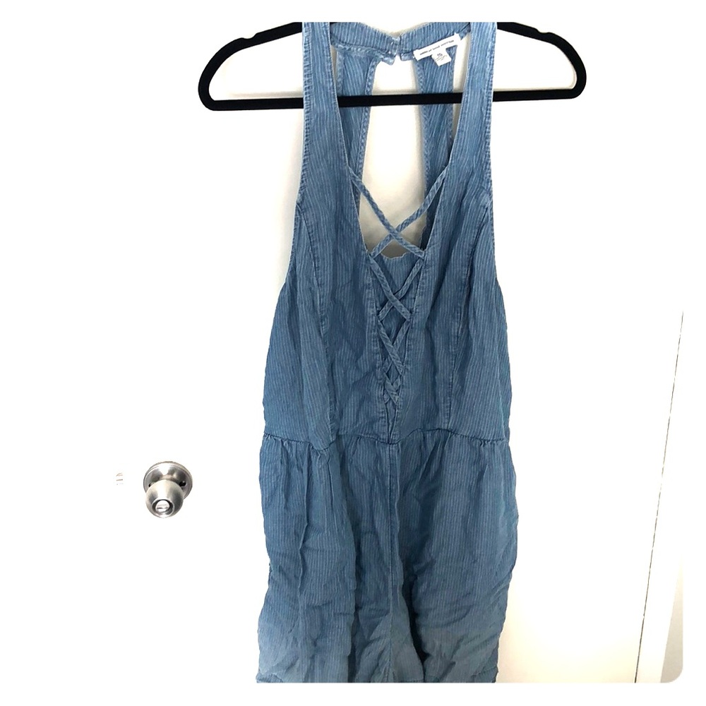 Striped Chambray Romper